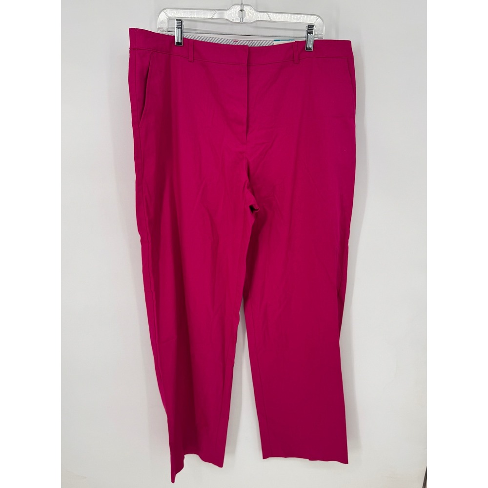 Kim Rogers Pants Womens 18 Pink NWT Shannon Relaxed Fit Straight Leg Stretch